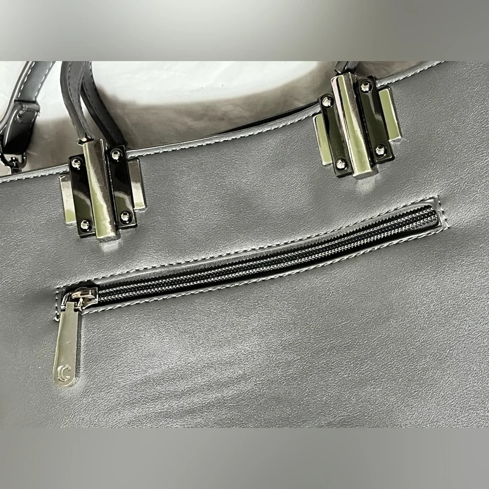 Charming Charlie Gray Purse Handbag with 2 straps, Preloved. - Picture 13 of 16